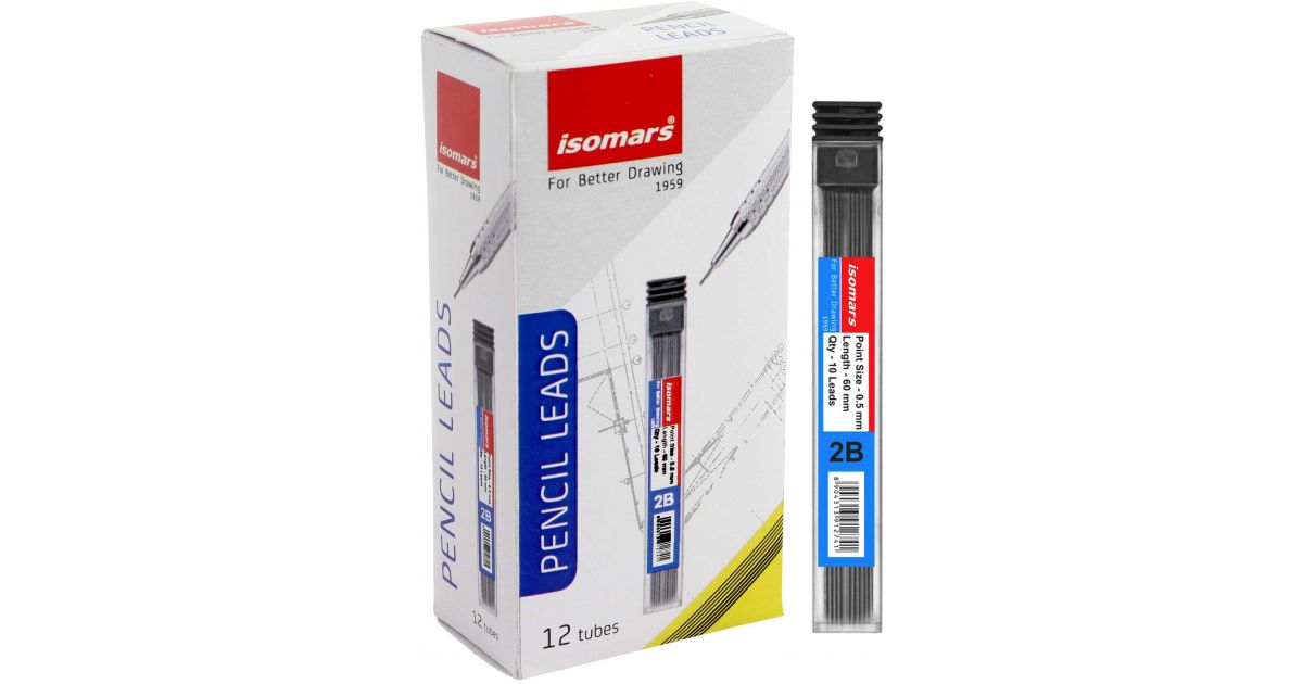 Isomars R140 მექანიკური ფანქრის სათადარიგო გულები Isomars 0.3მმ წვერით 10 ცალი ...