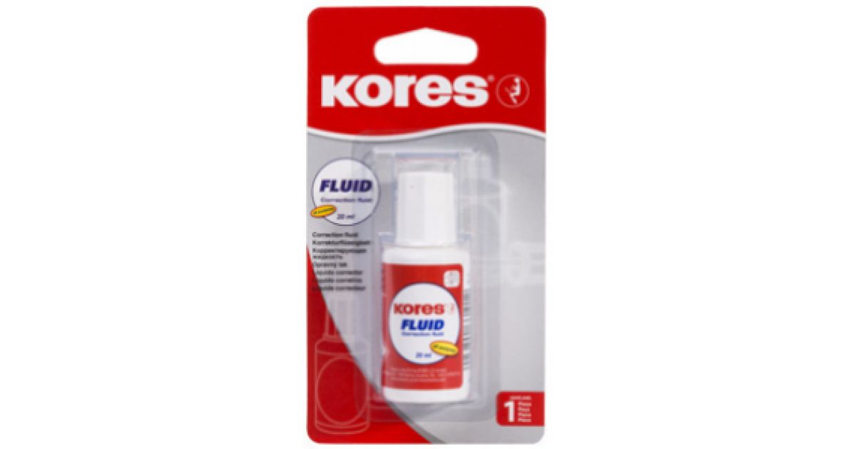 Correction Fluid Kores 20ml · Stationery
