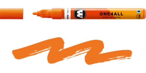 Molotow One4All Acrylic Twin Marker 218 – Neon Orange, Fluoreszierend, Mit 1,5 & 4 Mm Spitzen