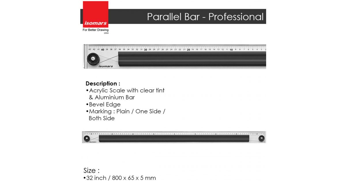 Parallel Bar - Professional - 80x6.7x0.5 Isomars · Stationery