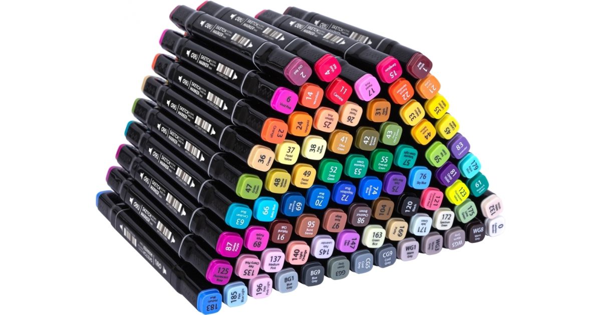 Deli 80 Colours Paint Marker Dual-tip Art Marker Sketch Marker with Ba –  deliaus
