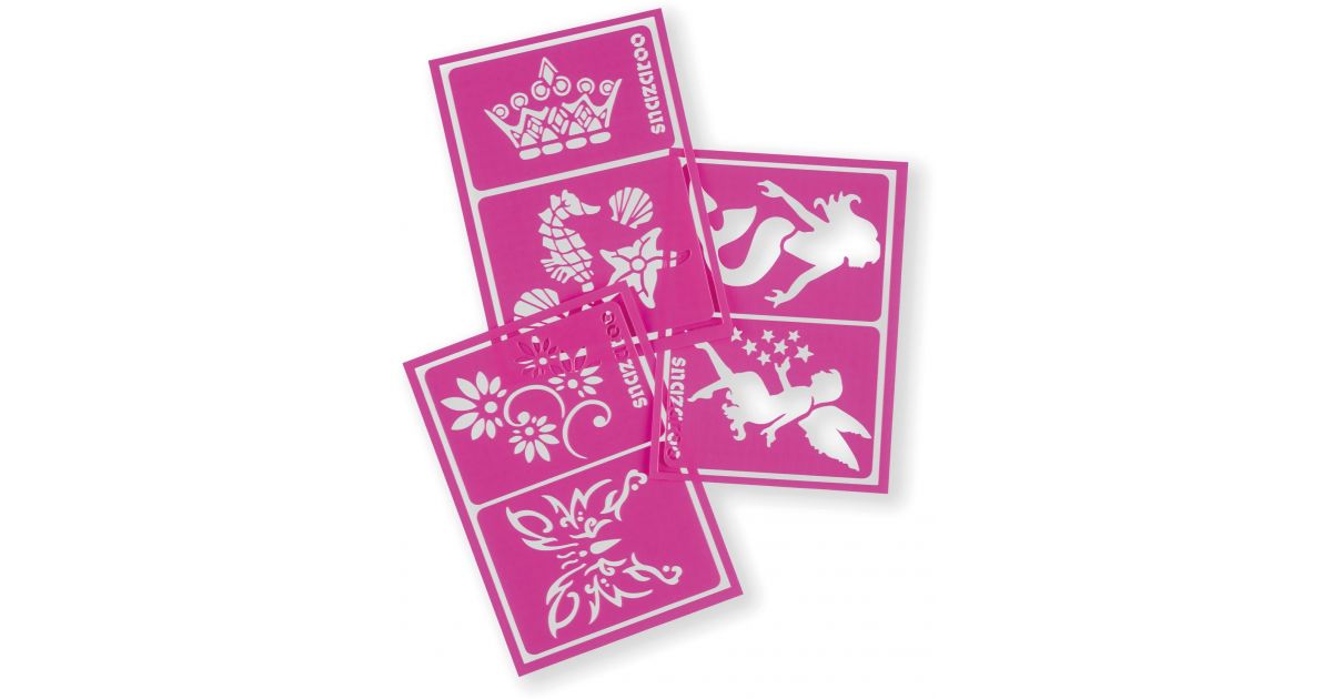 Snaz Designs SNZ STENCILS FANTASY Snazaroo 6 Pieces · Stationery